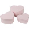 Clayre & Eef 66025 Box Set Heart Pink 3 Sizes Country Style Gift Boxes