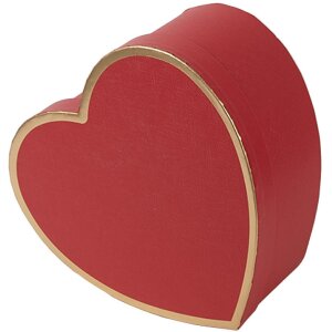 Clayre & Eef 66026 Heart Boxes Red Set of 3 28x26x14...