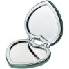 Juleeze JZSP0015 Hand mirror heart shape cat motif green 7x7x2 cm