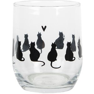 Clayre & Eef PWSGL0003 Drinking glass cat motif...