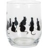 Clayre & Eef PWSGL0003 Drinking glass cat motif Ø 8x9 cm 300 ml Transparent