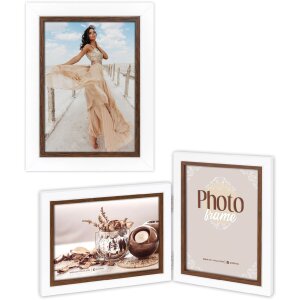 ZEP wooden photo frame Caen two-coloured white brown...