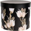 Clayre & Eef 66023 Storage Boxes Set 3 Sizes Black Floral Country Style