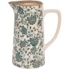 Clayre & Eef 6CE1922L Decorative Jug Ceramic Beige Green 21x14x26 cm