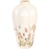 Clayre & Eef Vase 6CE1938M Ø 21x34 cm Beige Pink Floral Motifs Country Style