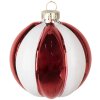 Clayre & Eef 6GL4336GG Christmas tree baubles glass red white Ø 8x8 cm