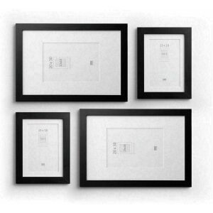 Deknudt S66KF2 Set of 4 Wooden Picture Frames Black 13x18 cm 20x30 cm