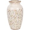 Clayre & Eef 6CE1941L Vase Beige Pink Ø 21x37 cm Ceramic Country Style