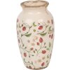 Clayre & Eef 6CE1942S Vase Ceramic Beige Red Ø 16x27 cm Country style