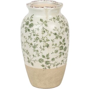 Clayre & Eef 6CE1943S Vase Green Beige Ceramic...