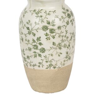 Clayre & Eef 6CE1943S Vase Green Beige Ceramic...