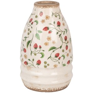 Clayre & Eef 6CE1946M Vase Beige Red Ceramic Ø...