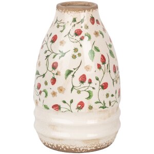 Clayre & Eef 6CE1946M Vase Beige Red Ceramic Ø...