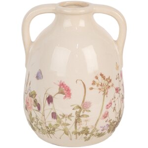 Clayre & Eef 6CE1947M Ceramic Vase Beige Pink...