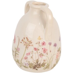 Clayre & Eef 6CE1947M Ceramic Vase Beige Pink...