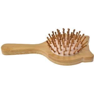 Juleeze JZHBR0002 Hairbrush with mirror Wood Brown Beige 16x8x3 cm