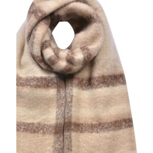 Juleeze JZSC0822CH Scarf 39x200 cm Beige Brown with Check...