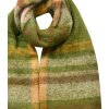 Juleeze JZSC0822GR Scarf Green Brown Pattern 39x200 cm Synthetic Ladies