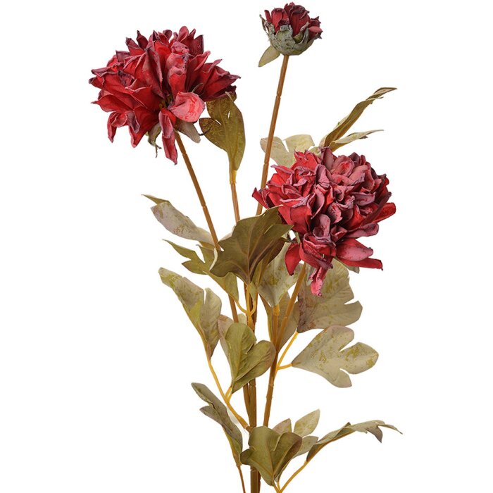 Clayre & Eef 6PL0328DP Decorative branch with red flowers 9x9x68 cm