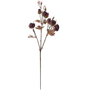 Clayre & Eef 6PL0330R Decoration Branch with Flowers Red Rustic 16x9x73 cm