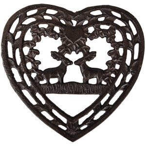 Clayre & Eef 6Y5637 Pan Mat Heart Deer Motif Brown...