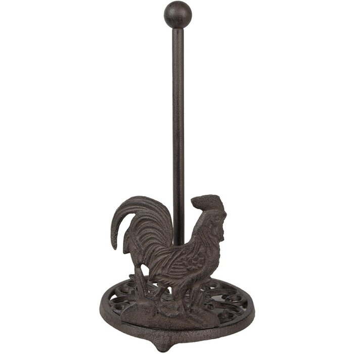 Clayre & Eef 6Y5639 Kitchen roll holder Iron Brown Ø17x33 cm Country style