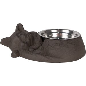 Clayre & Eef 6Y5640 Food Bowl Cat Shape Brown...