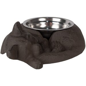 Clayre & Eef 6Y5640 Food Bowl Cat Shape Brown...