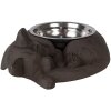 Clayre & Eef 6Y5640 Food Bowl Cat Shape Brown 32x23x10 cm 325 ml