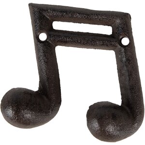 Clayre & Eef 6Y5652 Wall coat rack music note iron...