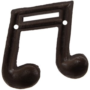 Clayre & Eef 6Y5652 Wall coat rack music note iron...