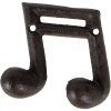 Clayre & Eef 6Y5652 Wall coat rack music note iron brown 10x3x9 cm