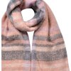 Juleeze JZSC0822P Scarf Pink Grey 39x200 cm Synthetic Ladies