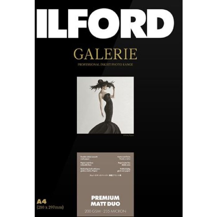 Ilford Galerie Premium Matt Duo 200g A4 50 sheets inkjet paper