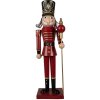 Clayre & Eef 5Y1259 Decorative Figure Soldier Red Gold Metal 18x19x60 cm