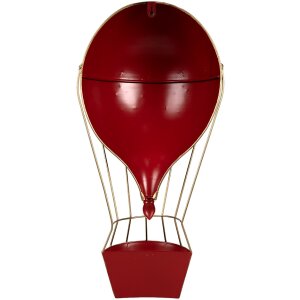 Clayre & Eef 5Y1260 Decoration Hot Air Balloon Metal Red Green 31x16x63 cm