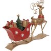 Clayre & Eef 5Y1263 Decoration Sleigh Brown Red Metal 70x12x49 cm