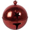 Clayre & Eef 5Y1265 Decorative bells set of 3 red metal country style