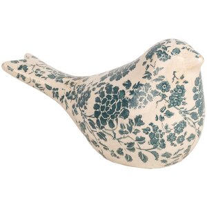 Clayre & Eef 6CE1950M Decoration Bird Beige Green 22x9x12 cm Country style