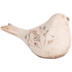 Clayre & Eef 6CE1952M Decoration Bird Beige Pink 22x9x12 cm