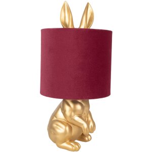 Clayre & Eef 6LMC0027VBU Table Lamp Gold Red Ø 20x42 cm E27 max 60W