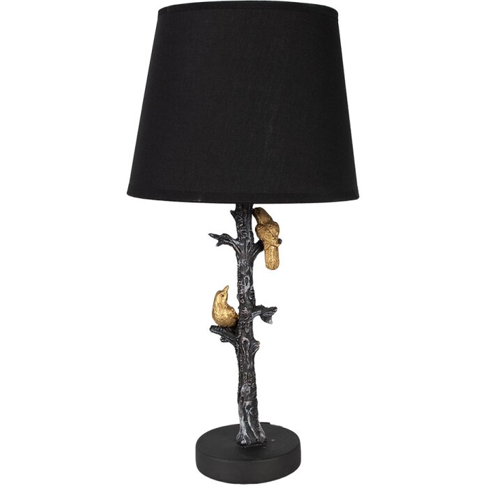 Clayre & Eef 6LMC0094 Table Lamp Black Ø 23x45 cm Country Style E27/max 60W