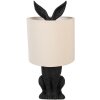 Clayre & Eef 6LMC0099ZVBE Table Lamp Rabbit Black Beige Ø20x43cm E27 60W