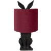 Clayre & Eef 6LMC0099ZVBU Table Lamp Rabbit Black Red Ø 20x43 cm E27