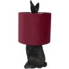 Clayre & Eef 6LMC0099ZVBU Table Lamp Rabbit Black Red Ø 20x43 cm E27