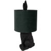 Clayre & Eef 6LMC0099ZVGR Table Lamp Rabbit Black Green Ø20x43 cm E27 60W