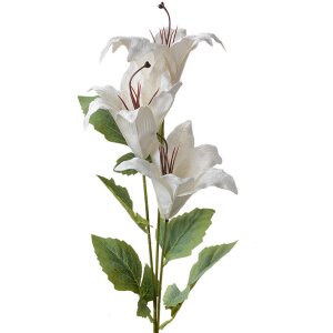 Clayre & Eef 6PL0337W Decorative Branch Flowers White...