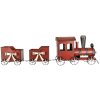 Clayre & Eef 6Y5632 Decoration Train Red Metal 94x18x28 cm Country style