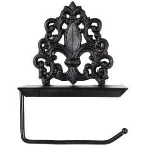 Clayre & Eef 6Y5649 Toilet roll holder Black 18x10x24...