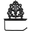 Clayre & Eef 6Y5649 Toilet roll holder Black 18x10x24 cm Country style